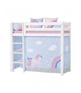 Cortinas Unicornio para cama medio alta 70x160 cm